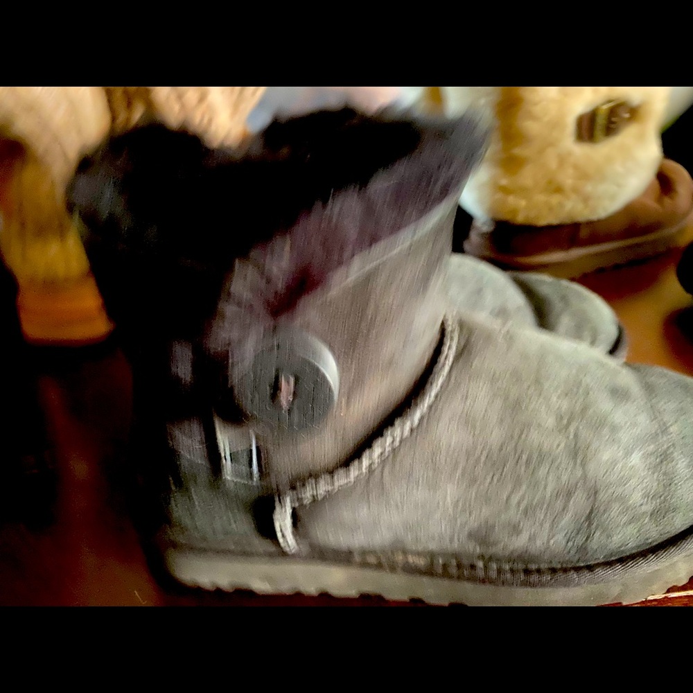 Black button UGG boots size 8